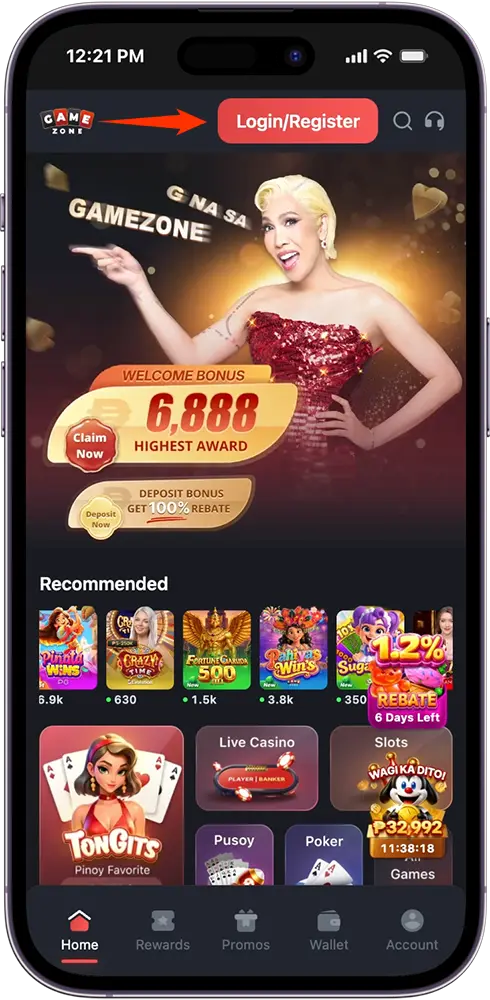 GameZone Registration for Your Signup Bonus