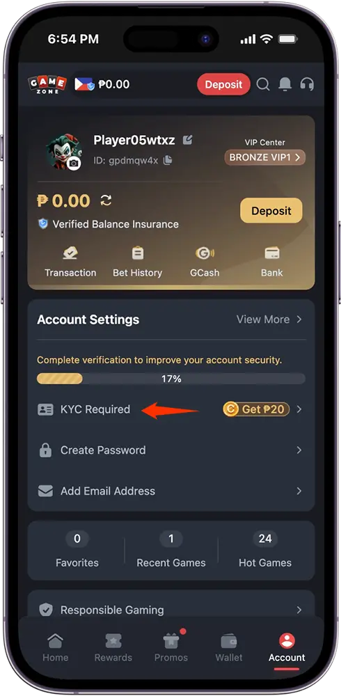 GameZone eKYC Verification Start Your Identity Check